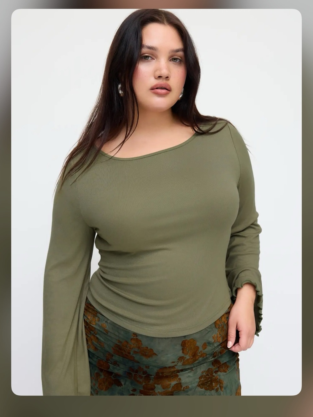 BOAT NECK LONG SLEEVE TOP WC10-90 3XL